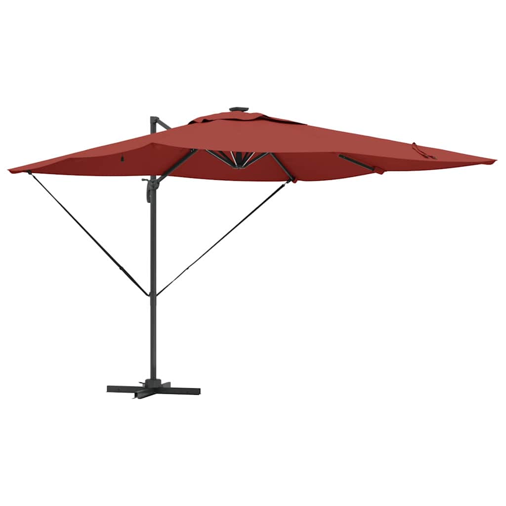 Parasol Terrakotta 286 x 284 x 270 cm Aluminium og Polyester