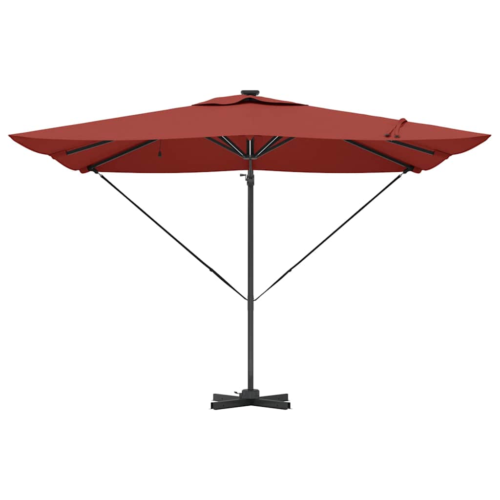 Parasol Terrakotta 286 x 284 x 270 cm Aluminium og Polyester