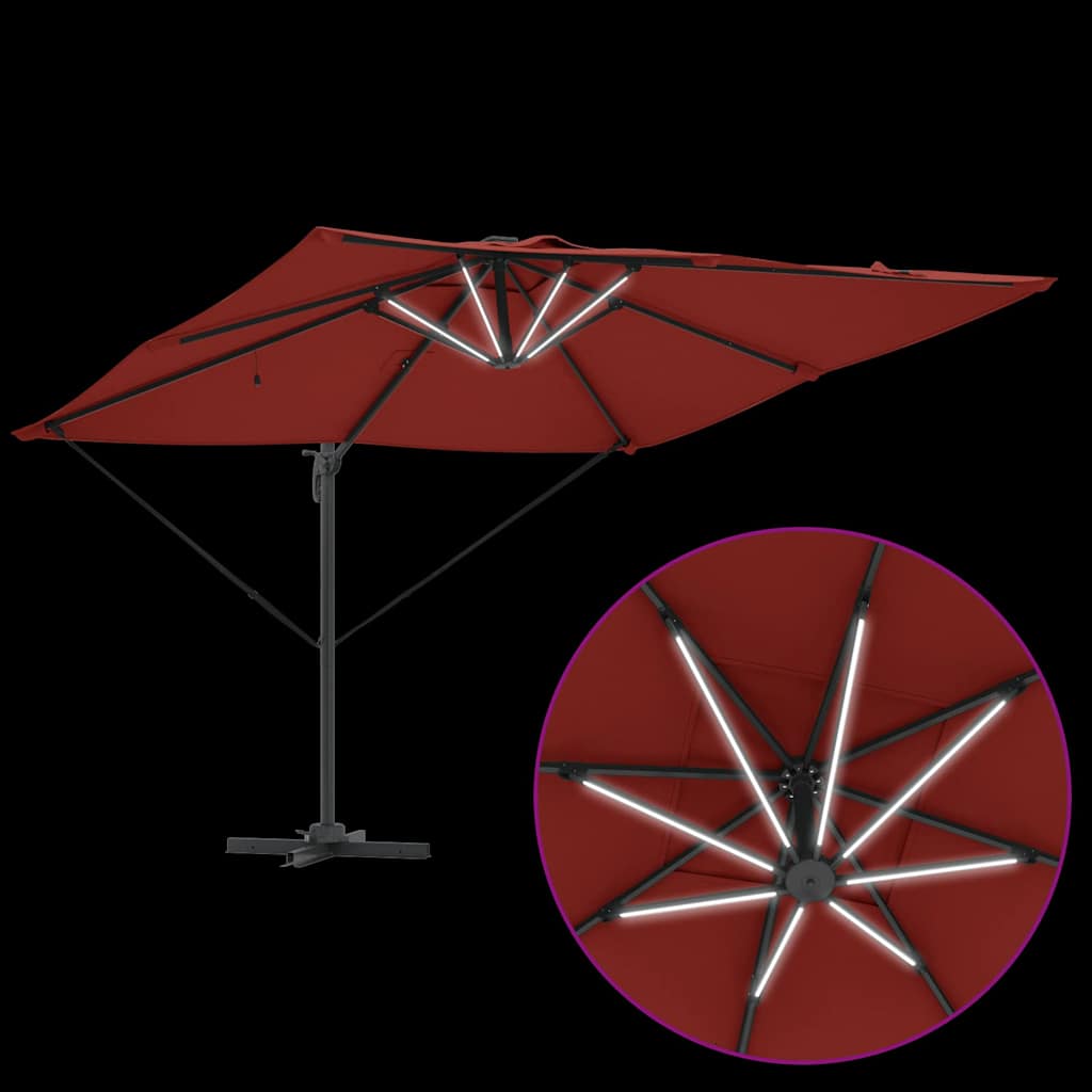 Parasol Terrakotta 286 x 284 x 270 cm Aluminium og Polyester