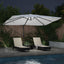 Parasol Sandfarvet 352 x 251 x 265 cm Polyester og Aluminium