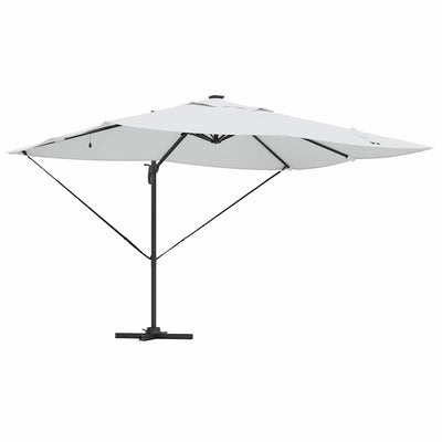 Parasol Sandfarvet 352 x 251 x 265 cm Polyester og Aluminium