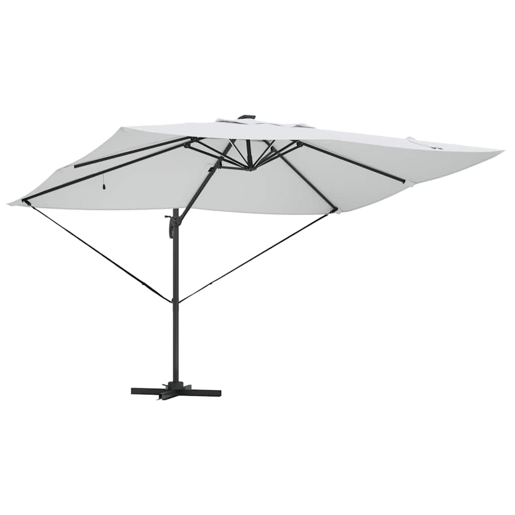 Parasol 352 x 251 x 265 cm Polyester og Aluminium Sandfarvet