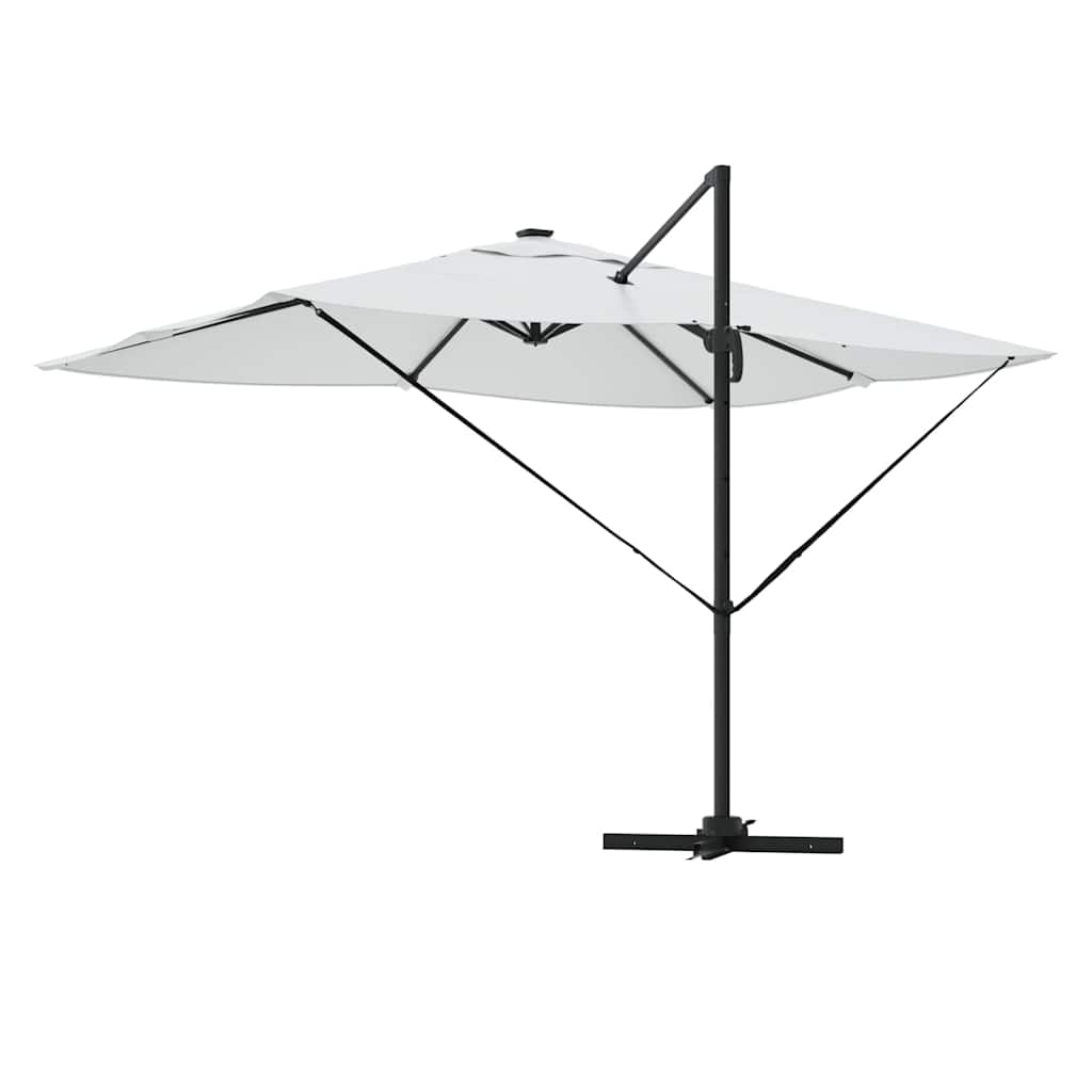 Parasol Sandfarvet 352 x 251 x 265 cm Polyester og Aluminium