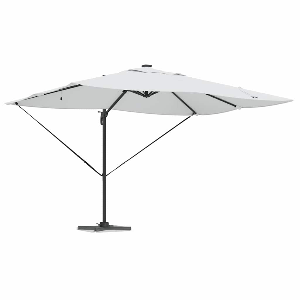Parasol 352 x 251 x 265 cm Polyester og Aluminium Sandfarvet
