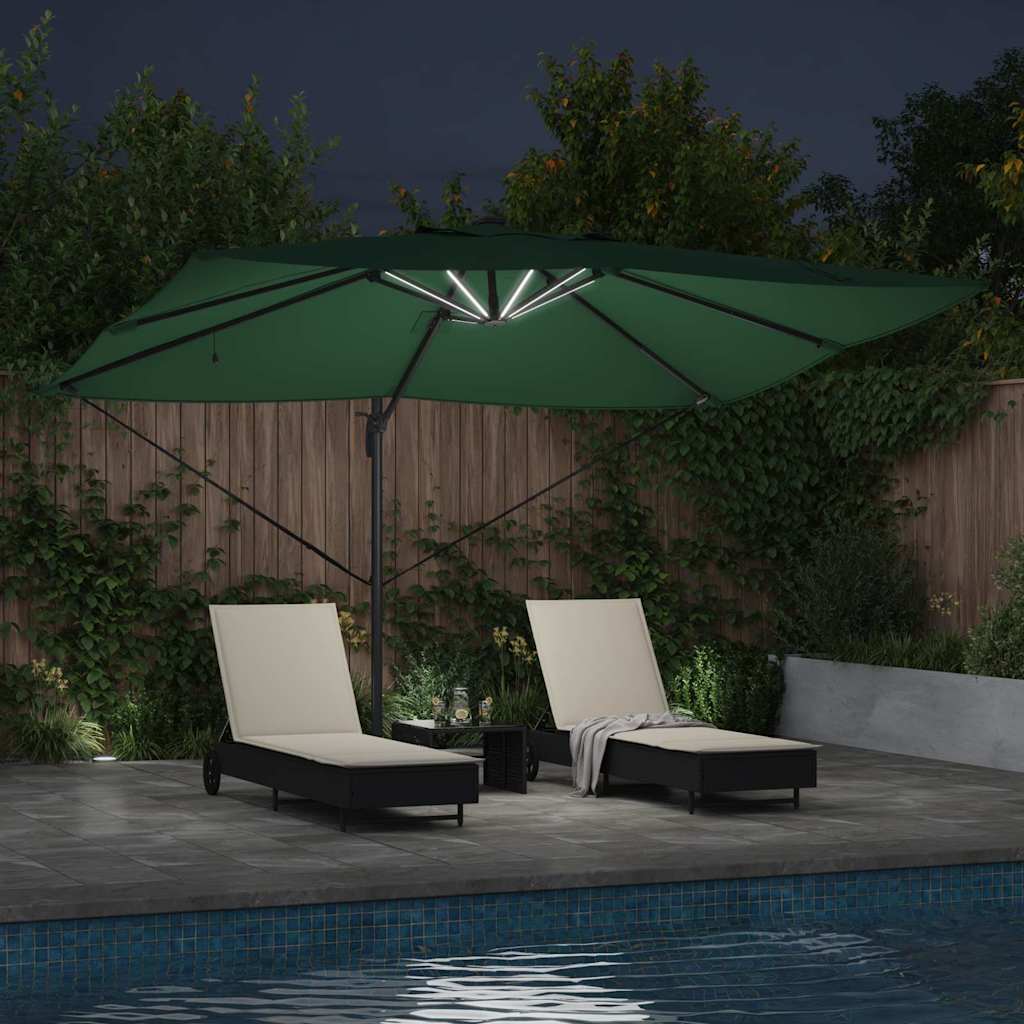 Parasol 352 x 251 x 265 cm Polyester og Aluminium Grøn