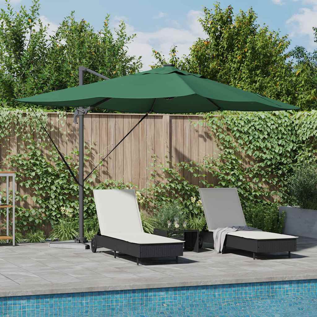 Parasol 352 x 251 x 265 cm Polyester og Aluminium Grøn