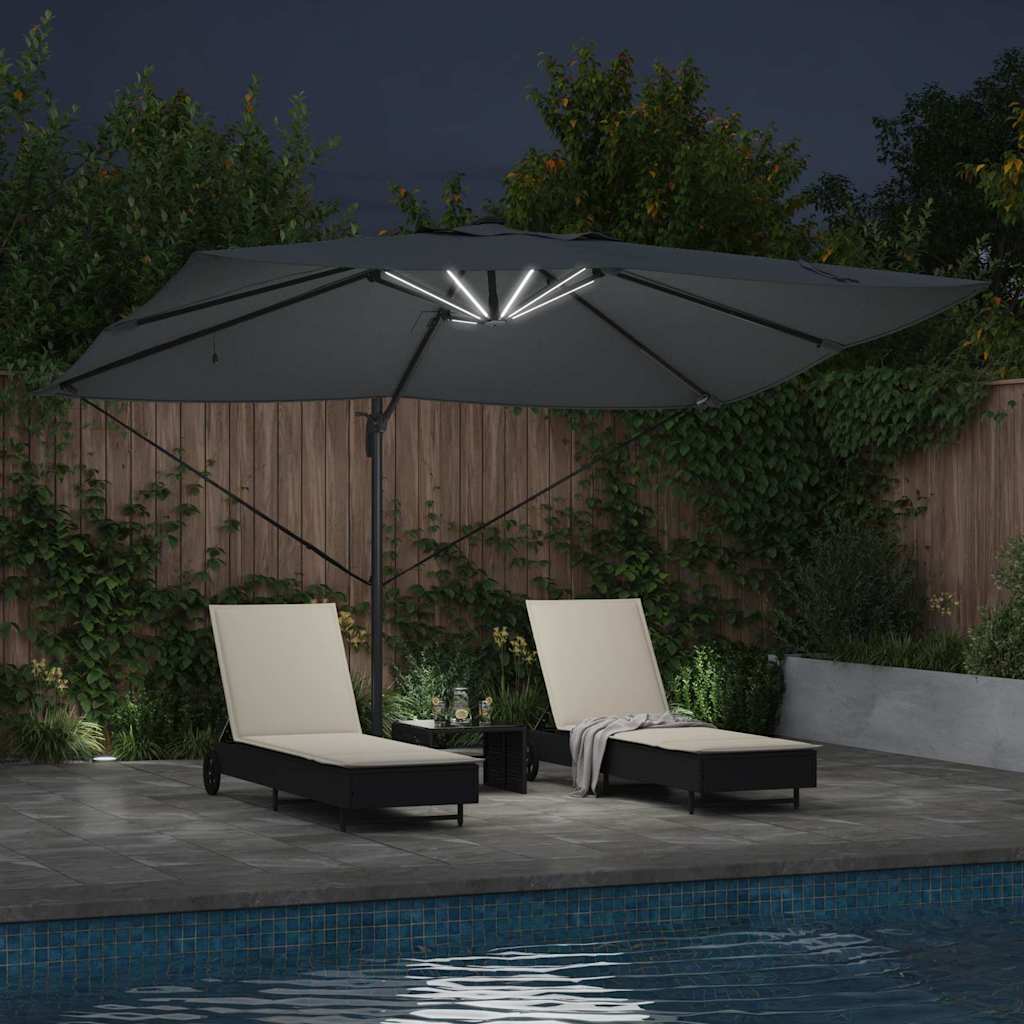 Parasol 352 x 251 x 265 cm Polyester og Aluminium Antracit