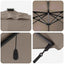 Parasol 352 x 251 x 265 cm Polyester og Aluminium Gråbrun