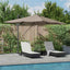 Parasol 352 x 251 x 265 cm Polyester og Aluminium Gråbrun