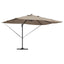 Parasol 352 x 251 x 265 cm Polyester og Aluminium Gråbrun