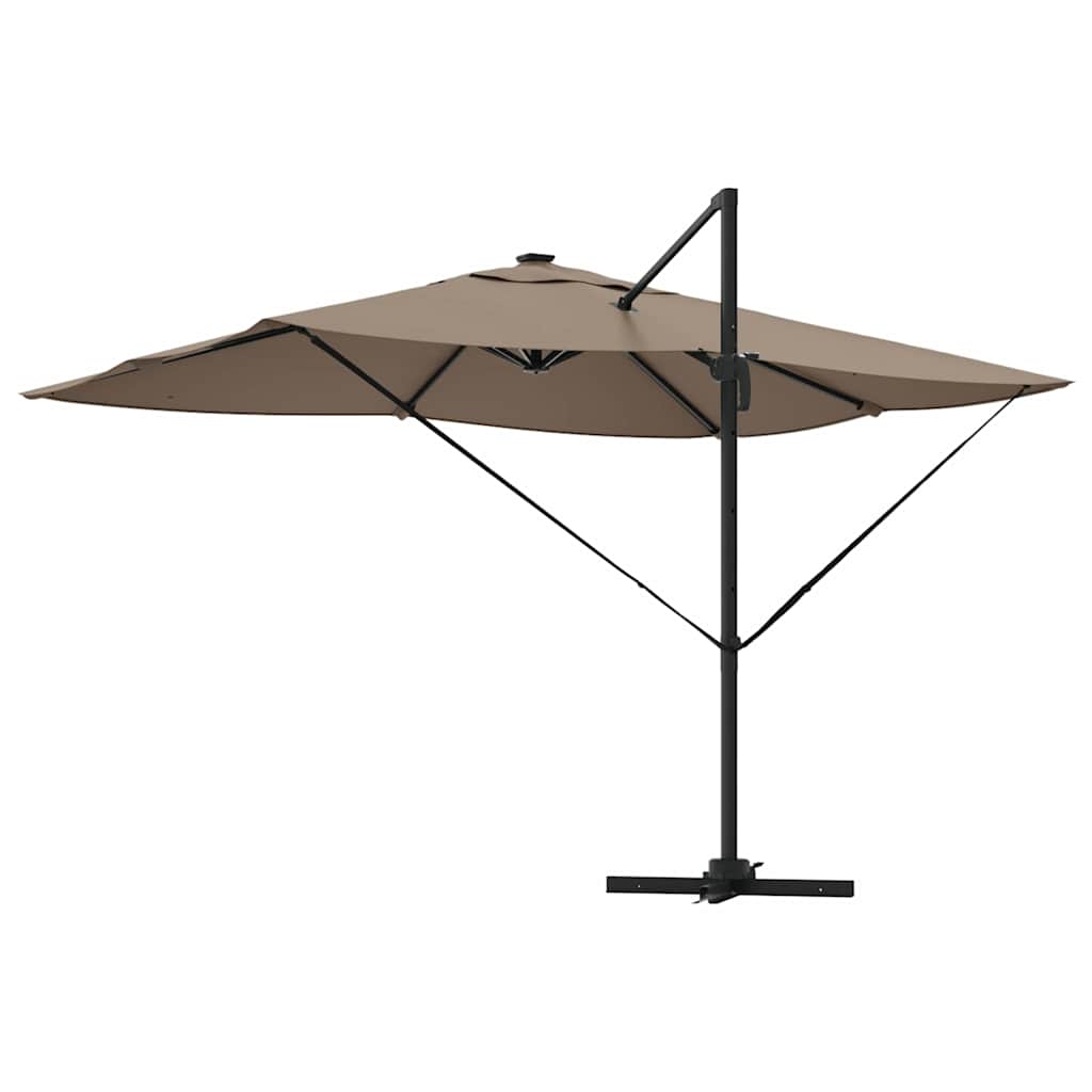 Parasol 352 x 251 x 265 cm Polyester og Aluminium Gråbrun