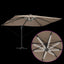 Parasol 352 x 251 x 265 cm Polyester og Aluminium Gråbrun