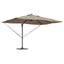 Parasol 352 x 251 x 265 cm Polyester og Aluminium Gråbrun