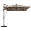 Parasol 352 x 251 x 265 cm Polyester og Aluminium Gråbrun