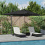 Parasol med lås Sort 352 x 251 x 265 cm Polyester og Aluminium