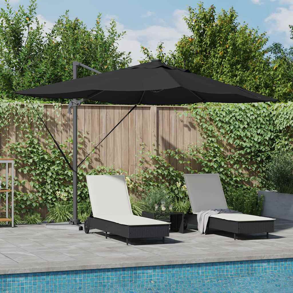 Parasol 352 x 251 x 265 cm Polyester og Aluminium Sort