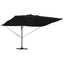 Parasol med lås Sort 352 x 251 x 265 cm Polyester og Aluminium