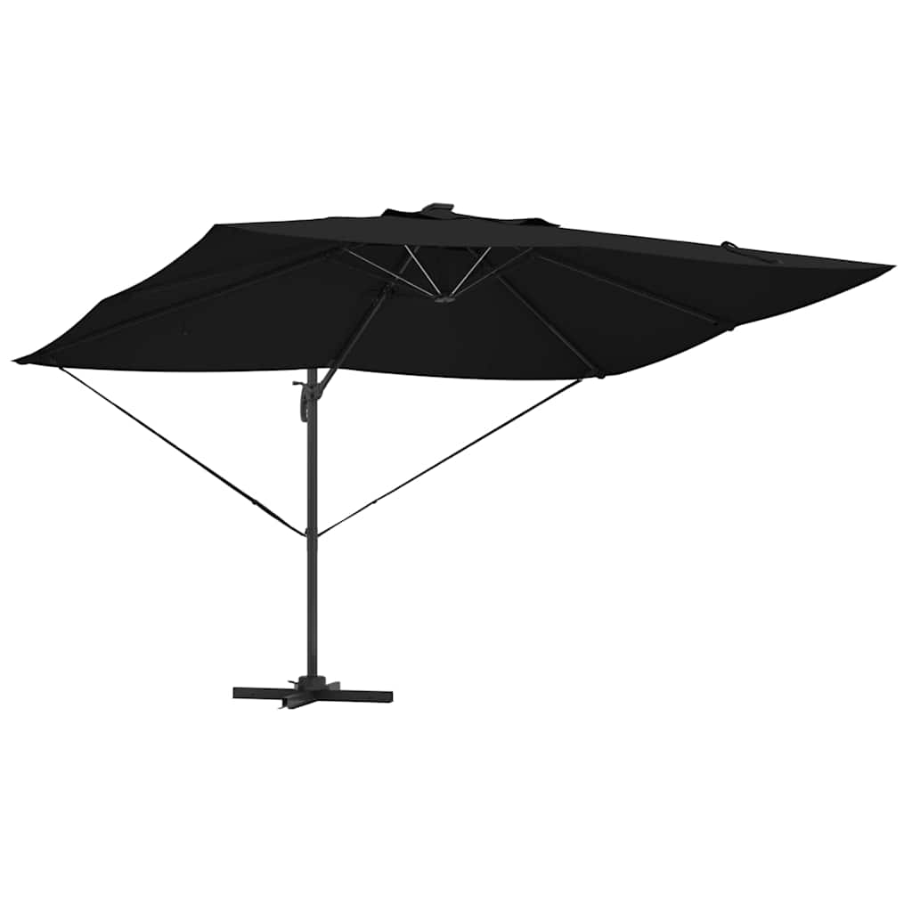 Parasol 352 x 251 x 265 cm Polyester og Aluminium Sort