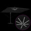 Parasol med lås Sort 352 x 251 x 265 cm Polyester og Aluminium