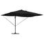 Parasol 352 x 251 x 265 cm Polyester og Aluminium Sort