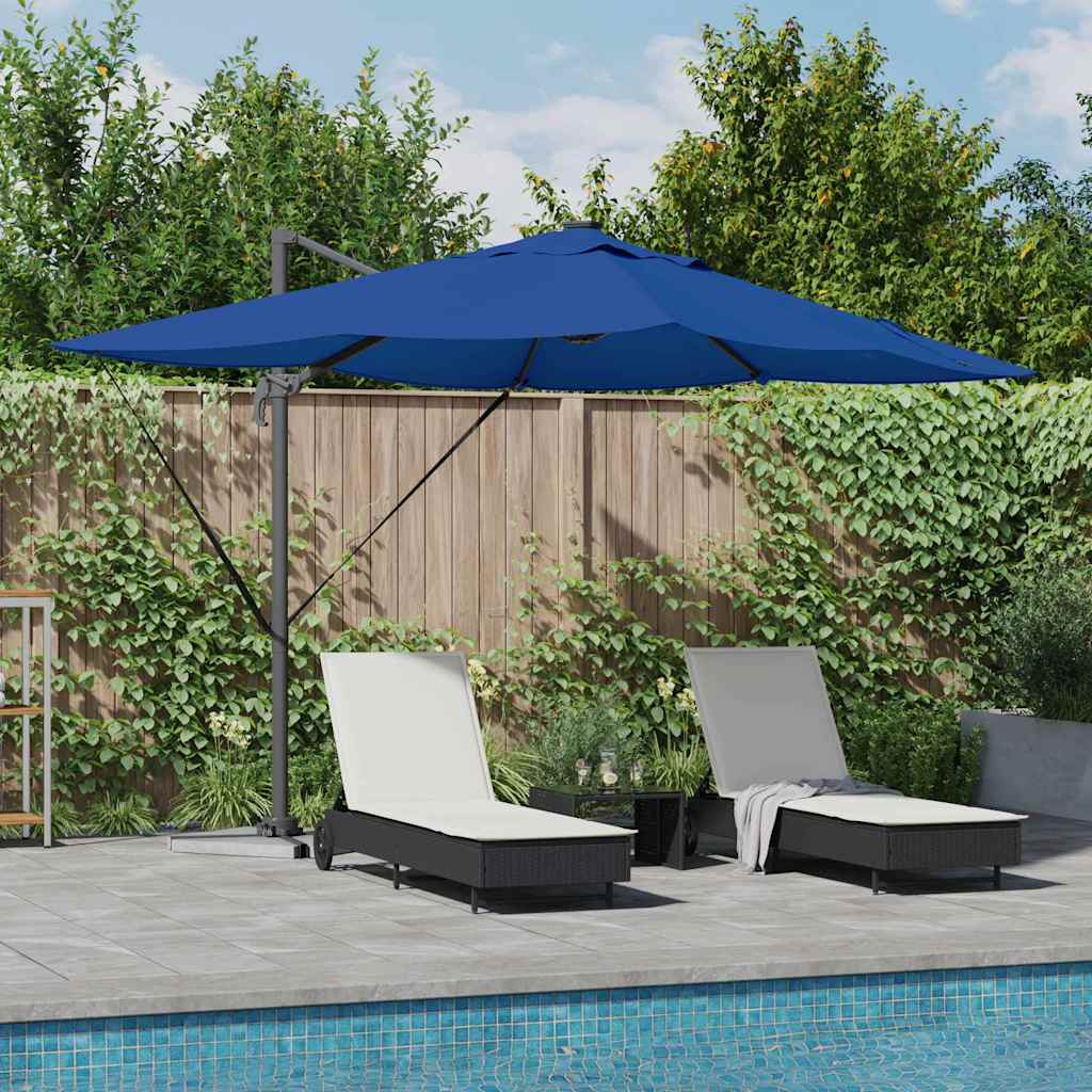 Parasol 352 x 251 x 265 cm Polyester og Aluminium Azurblå