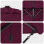Parasol 352 x 251 x 265 cm Polyester og Aluminium Bordeaux Rød
