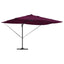 Parasol Bordeaux Rød 352 x 251 x 265 cm Polyester og Aluminium