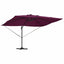 Parasol 352 x 251 x 265 cm Polyester og Aluminium Bordeaux Rød