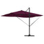Parasol Bordeaux Rød 352 x 251 x 265 cm Polyester og Aluminium