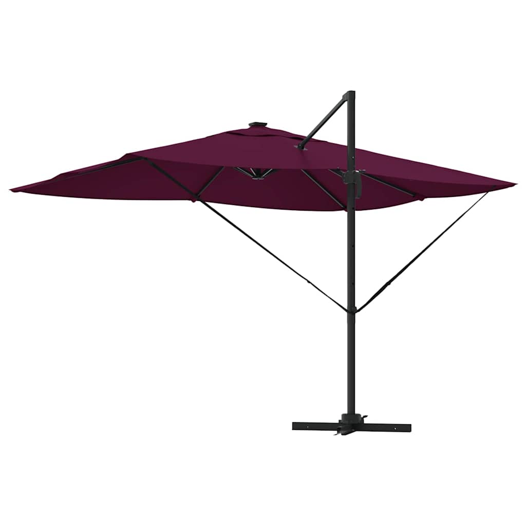 Parasol 352 x 251 x 265 cm Polyester og Aluminium Bordeaux Rød