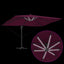 Parasol 352 x 251 x 265 cm Polyester og Aluminium Bordeaux Rød