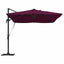 Parasol 352 x 251 x 265 cm Polyester og Aluminium Bordeaux Rød