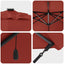 Parasol Terrakotta 352 x 251 x 265 cm Polyester og Aluminium