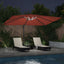 Parasol Terrakotta 352 x 251 x 265 cm Polyester og Aluminium