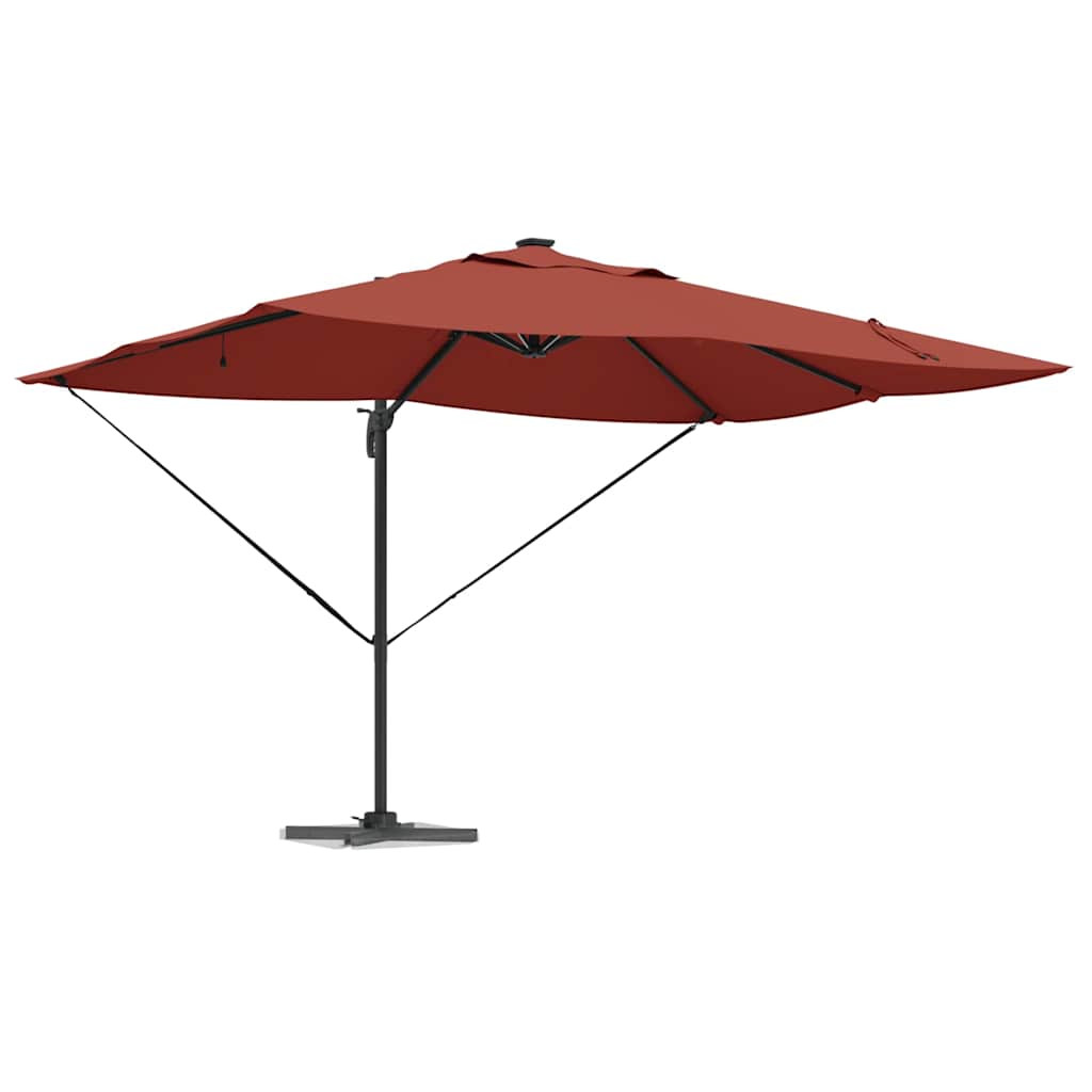Parasol 352 x 251 x 265 cm Polyester og Aluminium Terrakotta