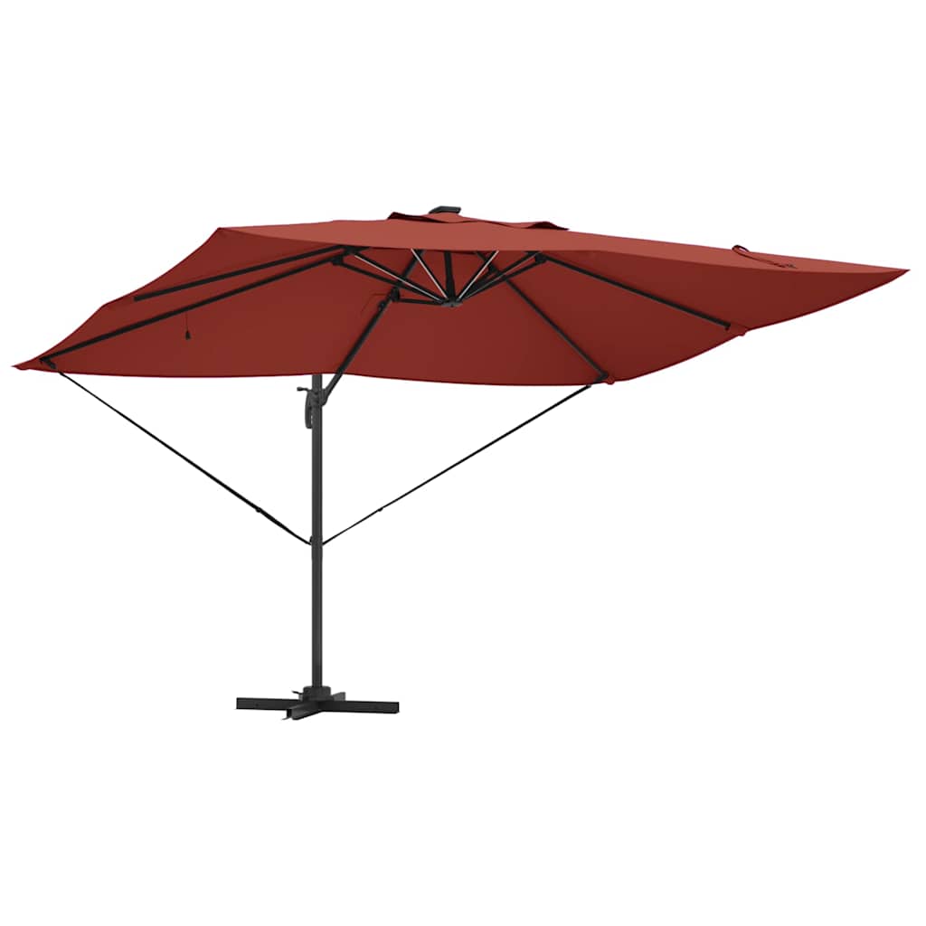 Parasol 352 x 251 x 265 cm Polyester og Aluminium Terrakotta