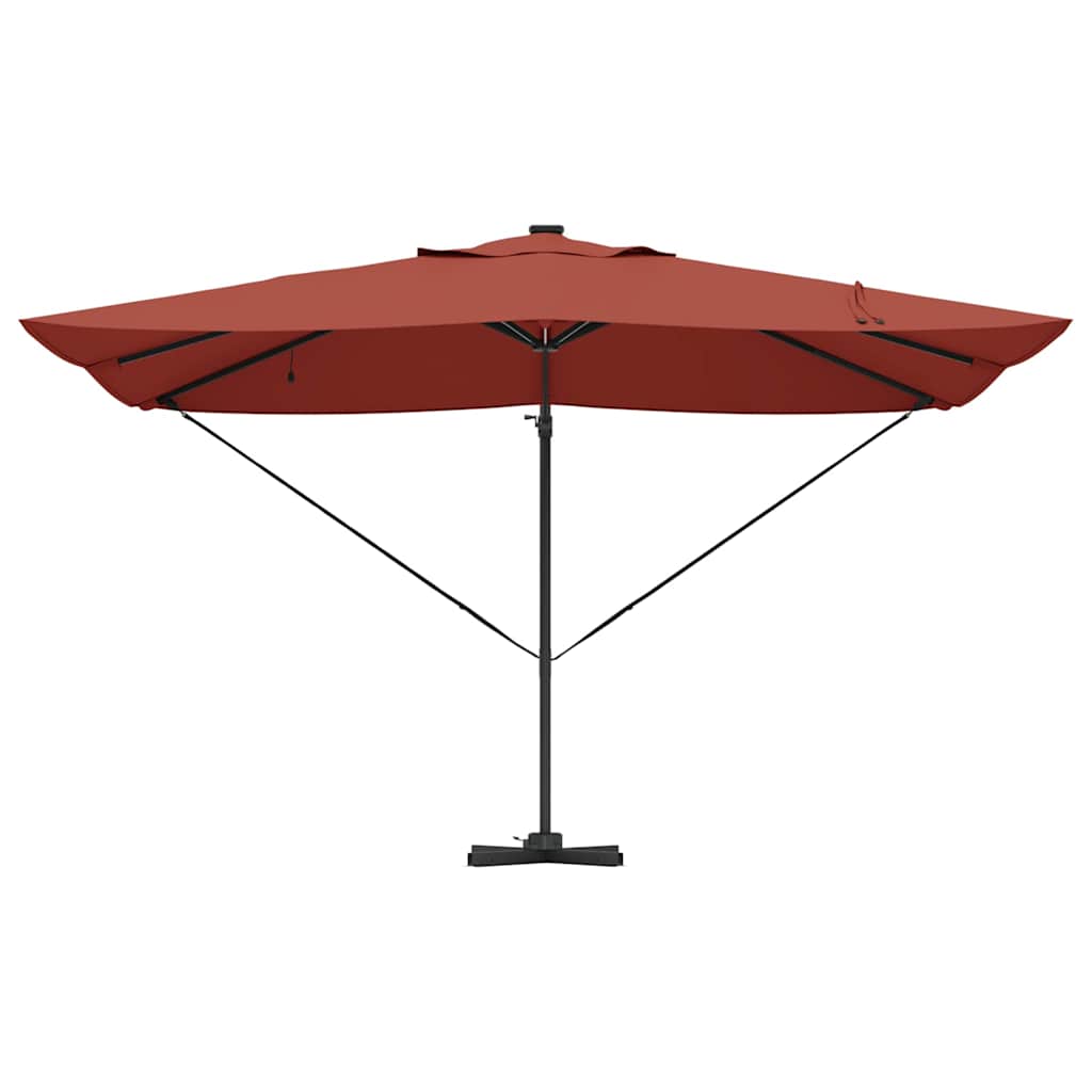 Parasol 352 x 251 x 265 cm Polyester og Aluminium Terrakotta
