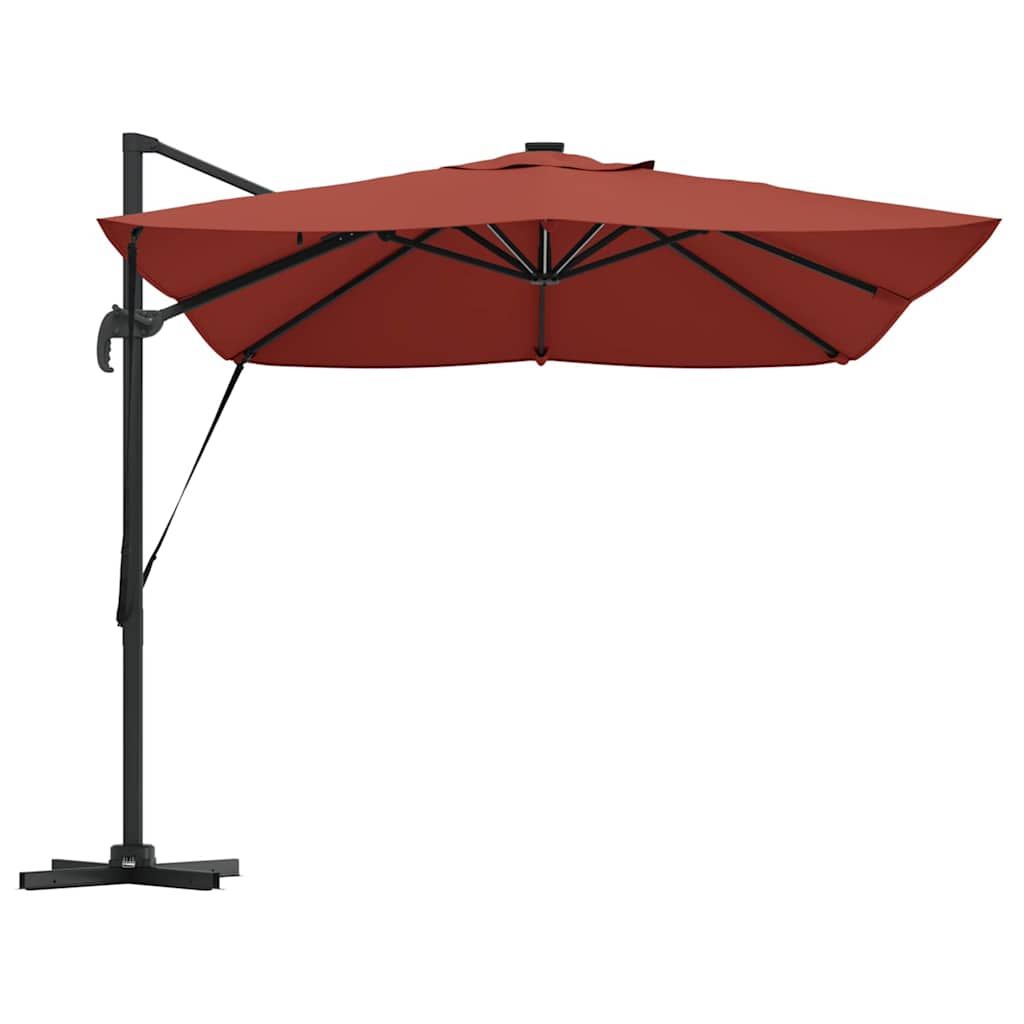Parasol 352 x 251 x 265 cm Polyester og Aluminium Terrakotta
