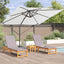 Roma Parasol Beige 286 x 284 x 265 cm Aluminium og Polyester