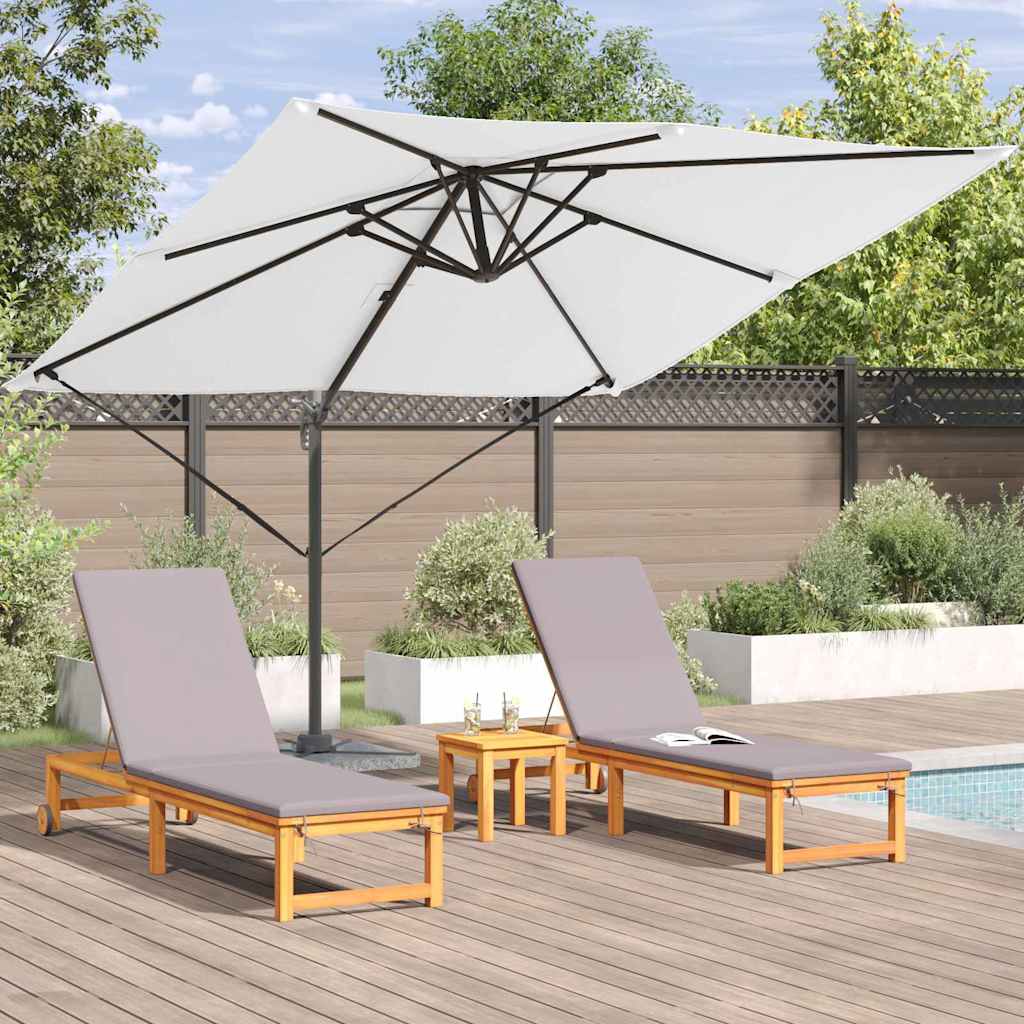 Roma Parasol Beige 286 x 284 x 265 cm Aluminium og Polyester