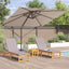 Roma Parasol 286 x 284 x 265 cm Aluminium og Polyester