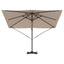 Roma Parasol 286 x 284 x 265 cm Aluminium og Polyester