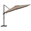 Roma Parasol Gråbrun 286 x 284 x 265 cm Aluminium og Polyester
