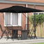 Roma Parasol Sort 286 x 284 x 265 cm Aluminium og Polyester