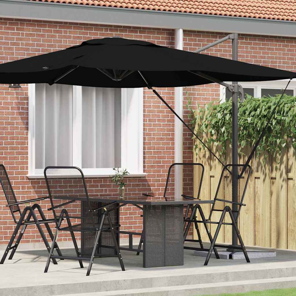 Roma Parasol Sort 286 x 284 x 265 cm Aluminium og Polyester