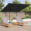Roma Parasol Sort 286 x 284 x 265 cm Aluminium og Polyester