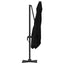 Roma Parasol Sort 286 x 284 x 265 cm Aluminium og Polyester