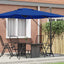 Roma Parasol Blå 286 x 284 x 265 cm Aluminium og Polyester