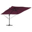 Roma Parasol Rød 286 x 284 x 265 cm Aluminium og Polyester