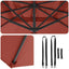 Roma Parasol Rød 286 x 284 x 265 cm Aluminium og Polyester
